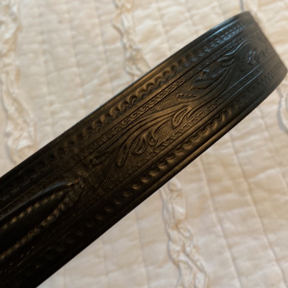 Black Leather Vogel of Texas Frontier Belt 32 - Picture 2 of 3